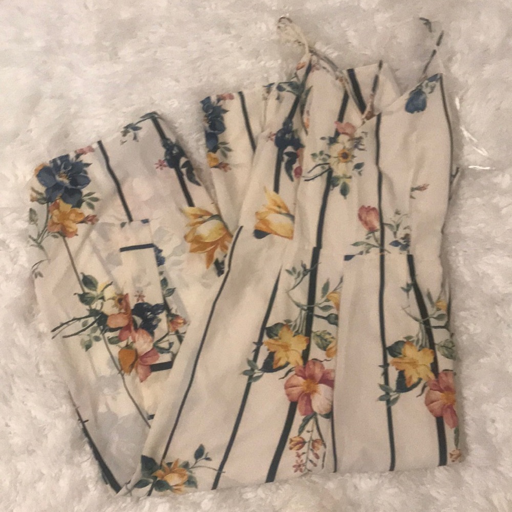 Floral & Stripe Jumpsuit